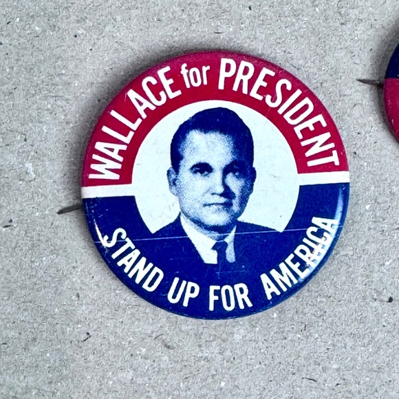 Vintage Political Pinback Buttons George Wallace - Picture 2 of 6